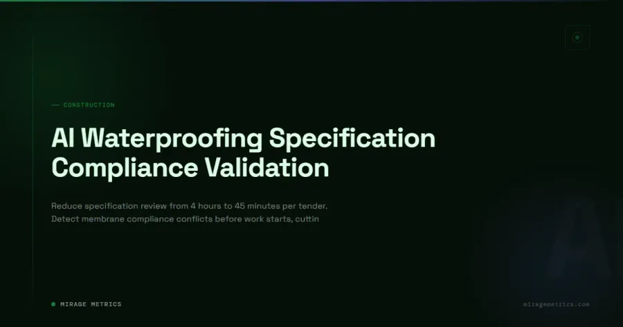 Waterproofing Specification Compliance Validation