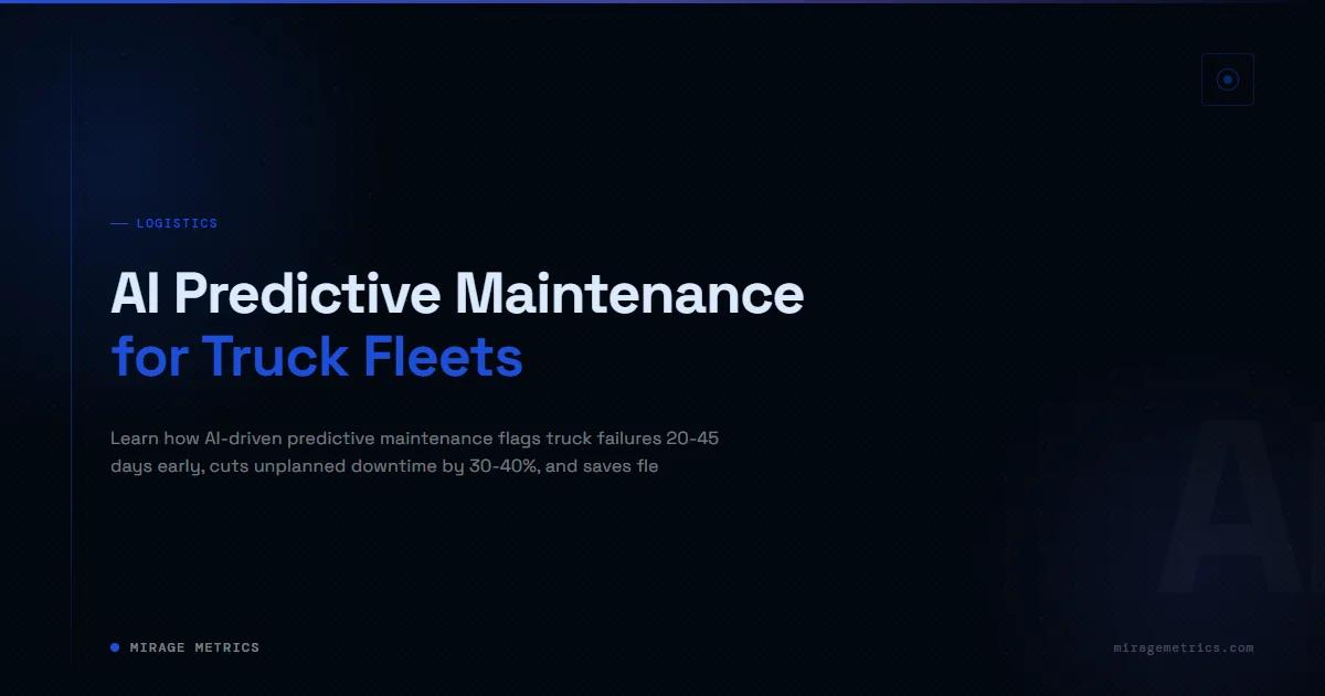 AI Predictive Maintenance for Truck Fleets