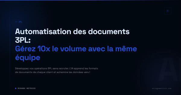 Automatisation des documents 3PL: Gérez 10x le volume avec la même équipe