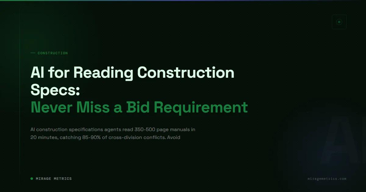 AI Construction Specifications: Never Miss a Bid