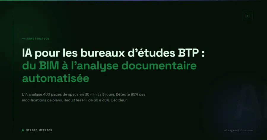 IA bureau d'études BTP: analyse documentaire automatisée