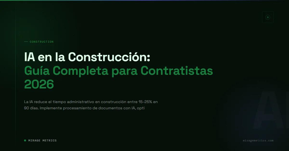IA en la Construcción: Guía Completa para Contratistas 2026