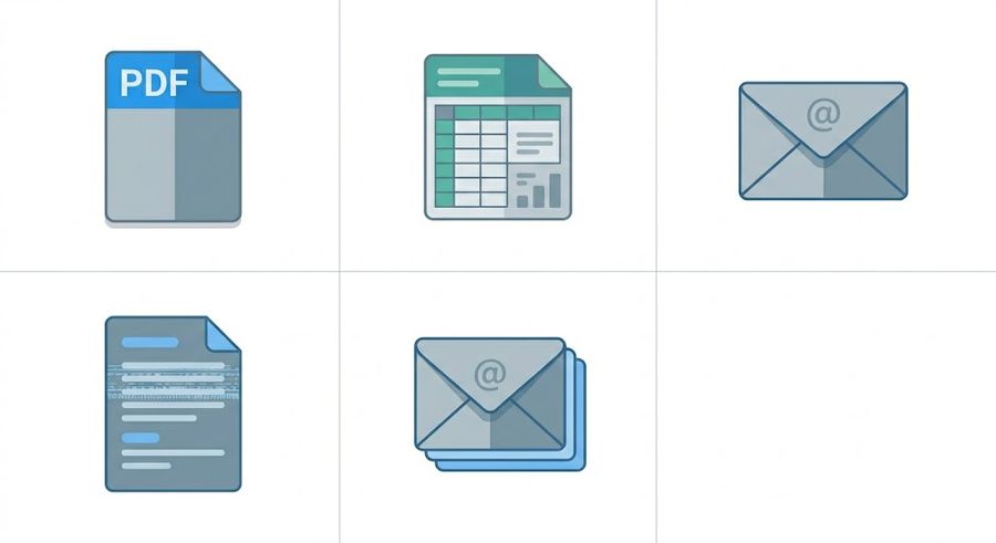 The five B2B order email formats processed manually in industrial companies