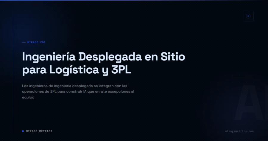 Ingeniería Desplegada en Sitio para Logística y 3PL