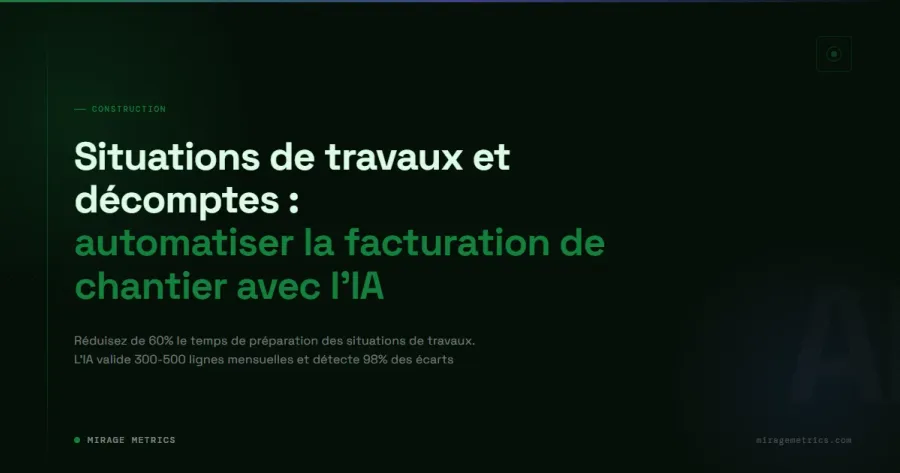 Automatiser situations de travaux: facturation IA