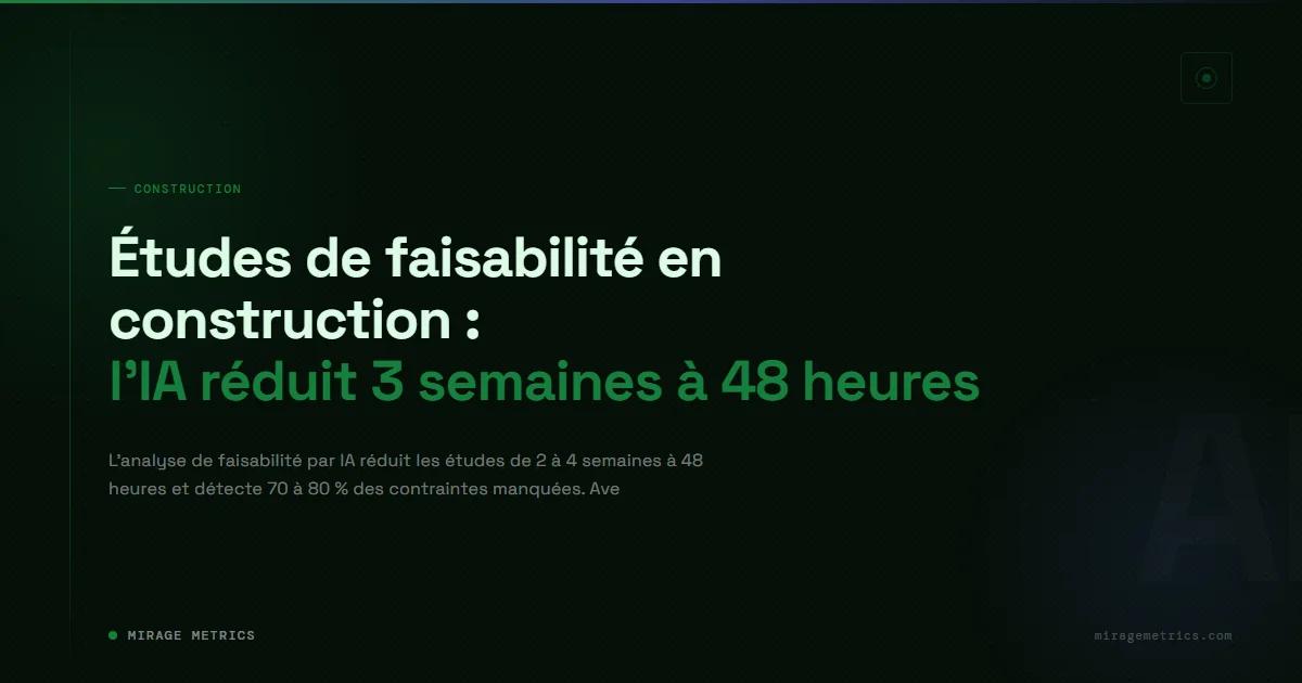 Étude de faisabilité construction IA: 3 semaines à 48h