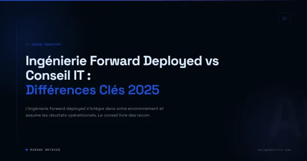 Ingénierie Forward Deployed vs Conseil IT