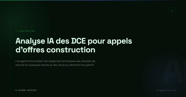 Analyse IA des DCE pour appels d'offres construction