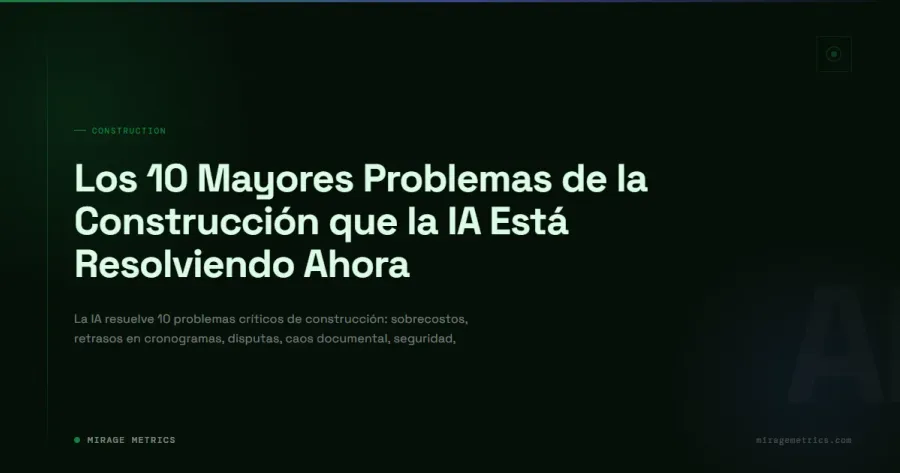 IA resuelve 10 problemas de construcción clave