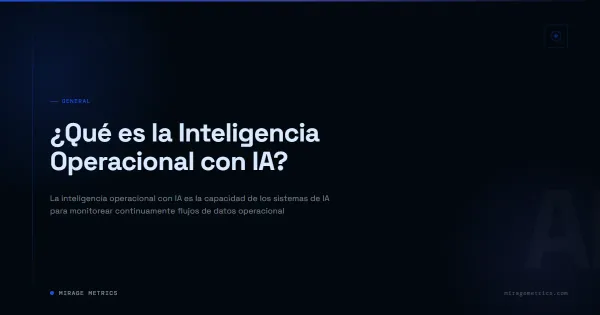 ¿Qué es la Inteligencia Operacional con IA?