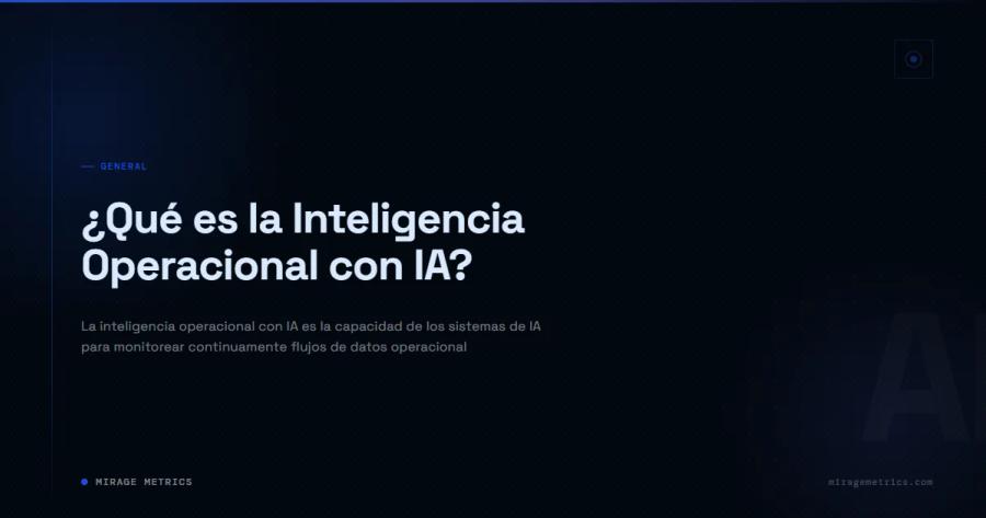 ¿Qué es la Inteligencia Operacional con IA?