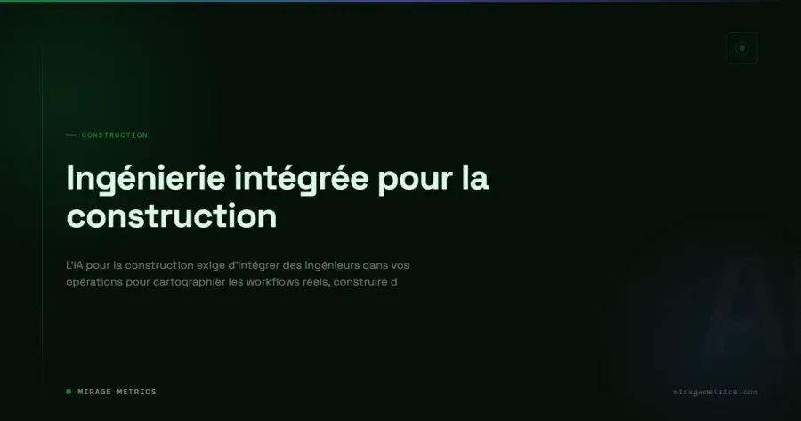 Ingénierie intégrée pour la construction