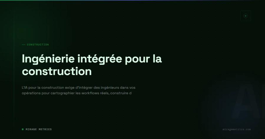 Ingénierie intégrée pour la construction