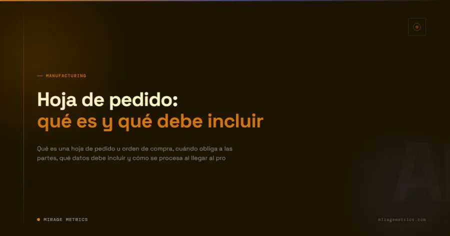 Hoja de pedido: qué es y qué debe incluir