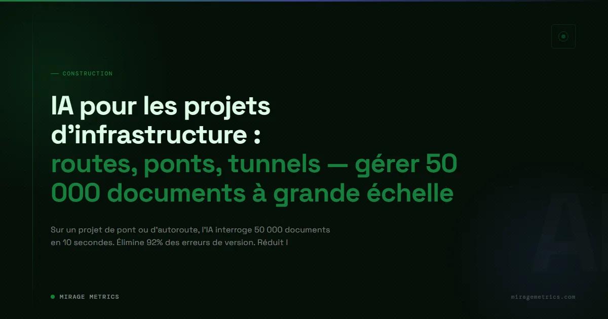 L'IA pour les infrastructures : routes, ponts, tunnels