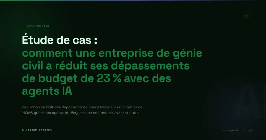 Cas d'usage IA construction: réduire dépassements budgets