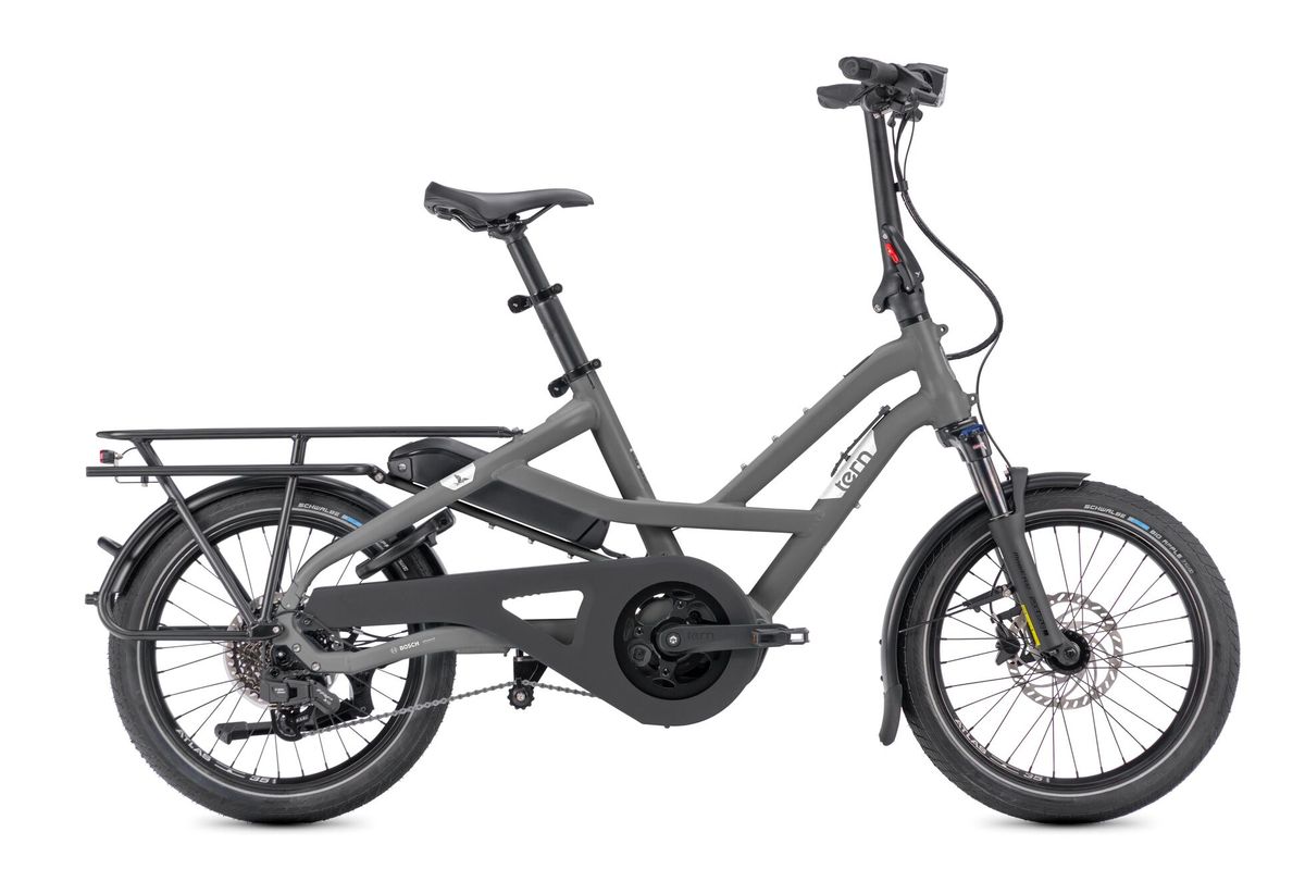 Tern HSD P10e Sport e-bike in Basalt, side view