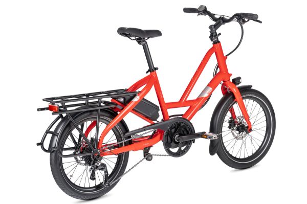 Tern Quick Haul P9 in Tabasco red, rear three-quarter view