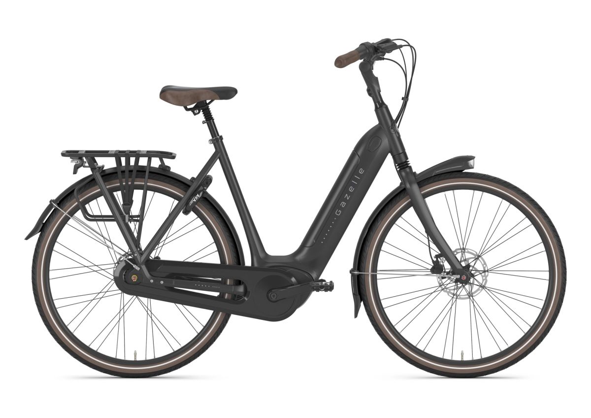 Gazelle Arroyo C8 Elite low-step e-bike in black, side view