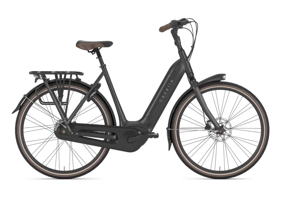 Gazelle Arroyo C8 Elite low-step e-bike in black, side view