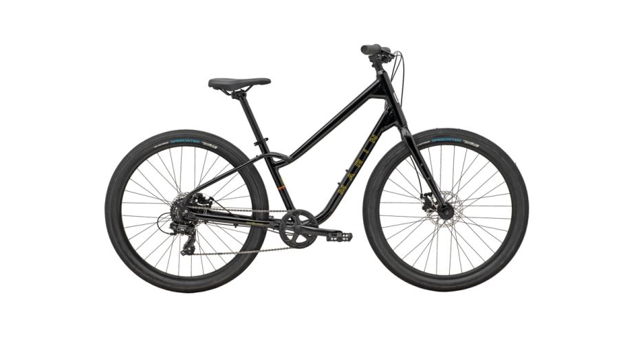 Marin Stinson 1 comfort bike in black, side view