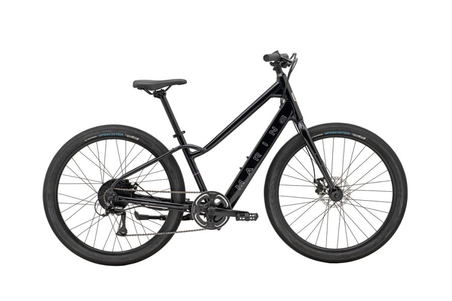 Marin Stinson E commuter e-bike in black, side view