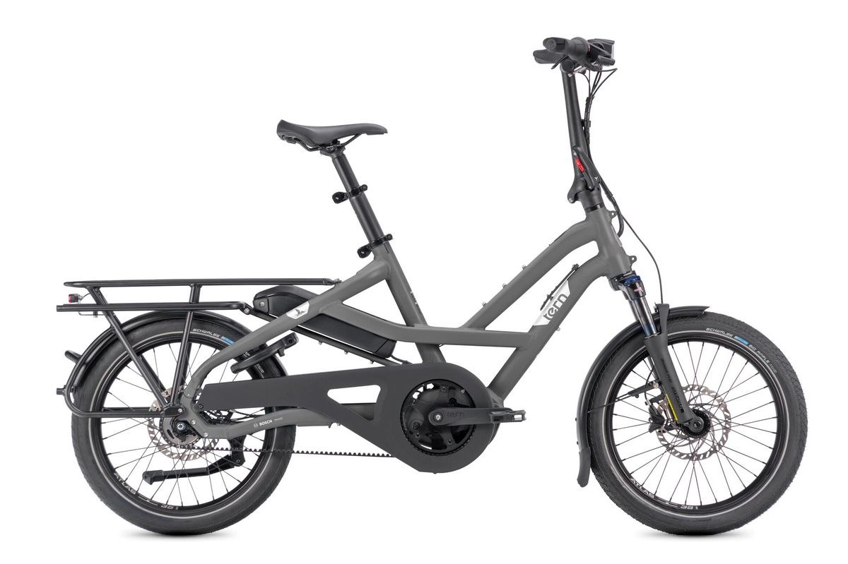 Tern HSD P5i e-bike in Basalt, side view