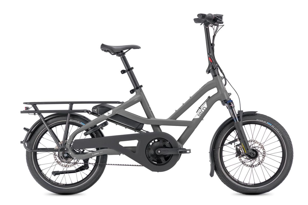 Tern HSD P5i e-bike in Basalt, side view