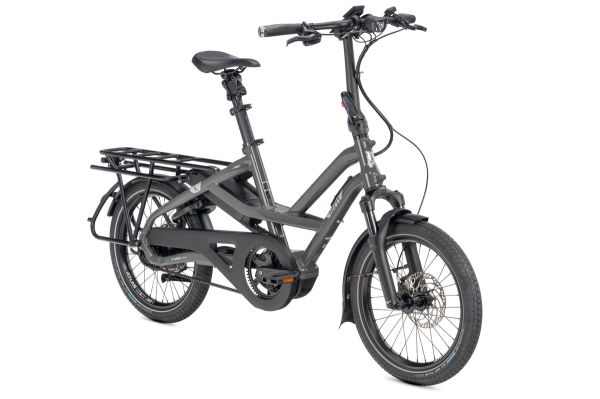 Tern HSD S9i Sport e-bike in Basalt, three-quarter view
