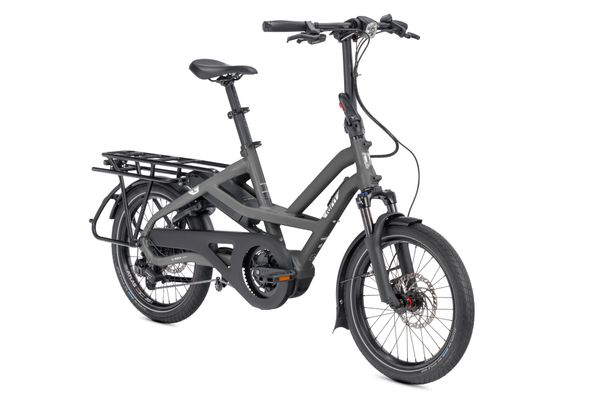 Tern HSD P10e Sport e-bike in Basalt, three-quarter view