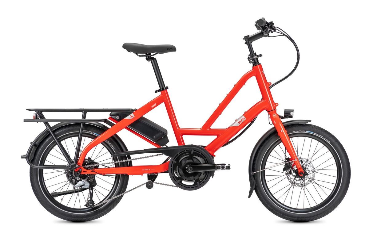 Tern Quick Haul D8 e-bike in Tabasco, side view