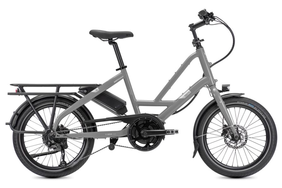 Tern Quick Haul P9 Sport cargo e-bike in Forge Grey, side view