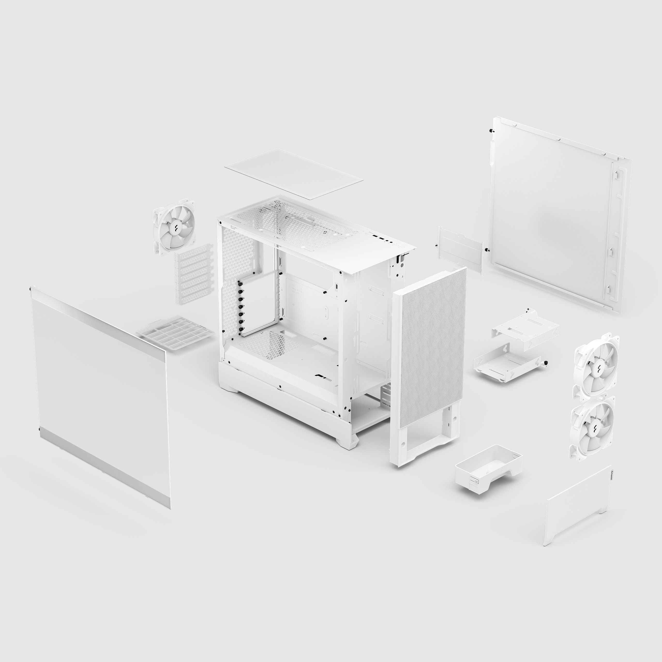 Pop Air RGB White TG Clear Tint | Fractal Design