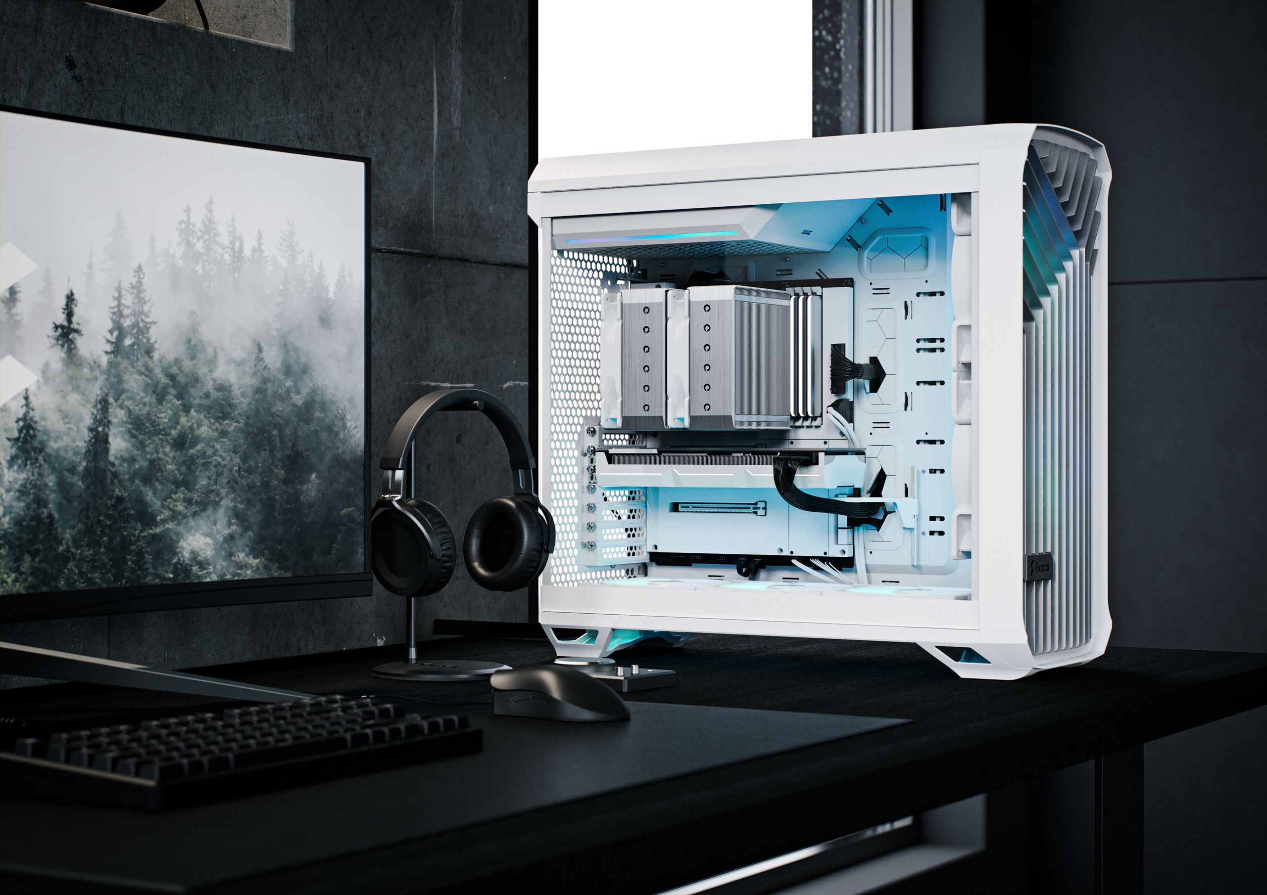 Torrent RGB White TG Clear Tint | Fractal Design