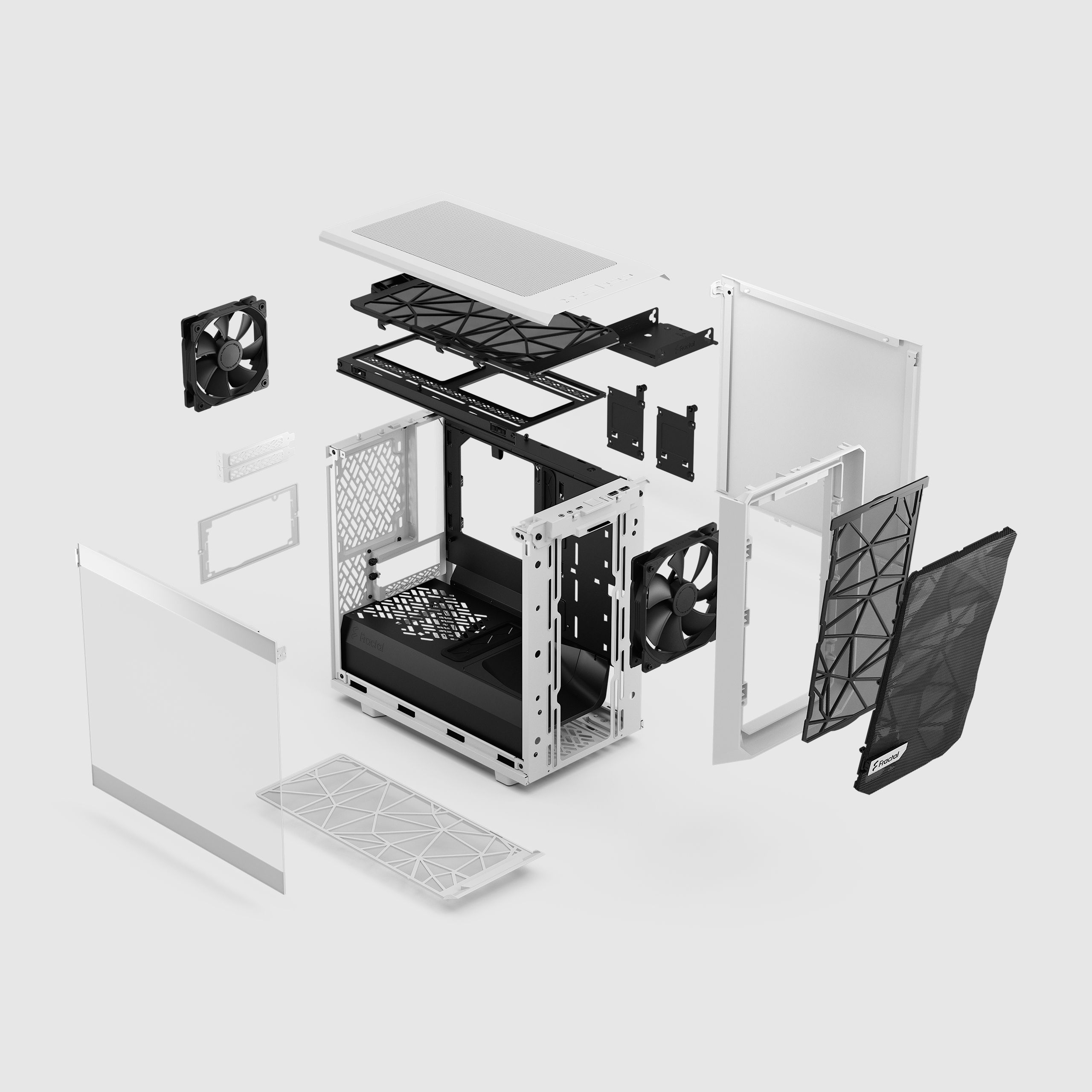 Meshify 2 Nano White TG Clear Tint | Fractal Design