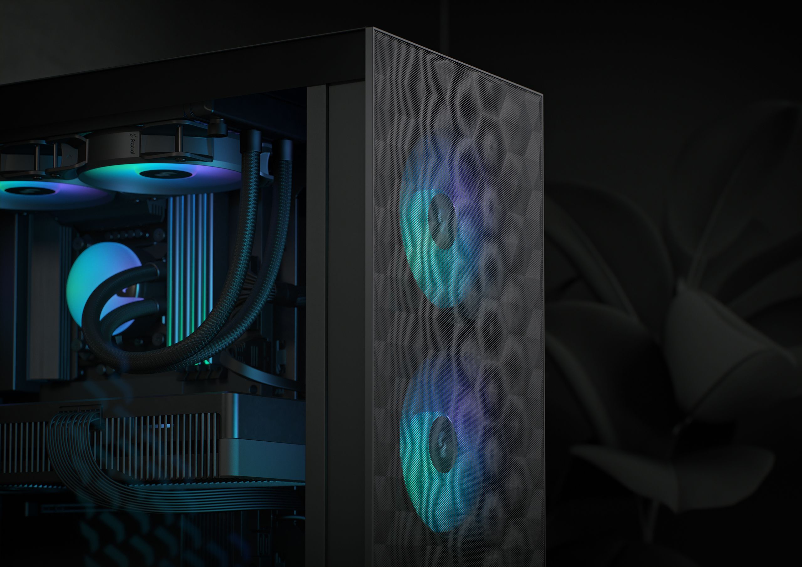 Pop Air RGB White TG Clear Tint | Fractal Design