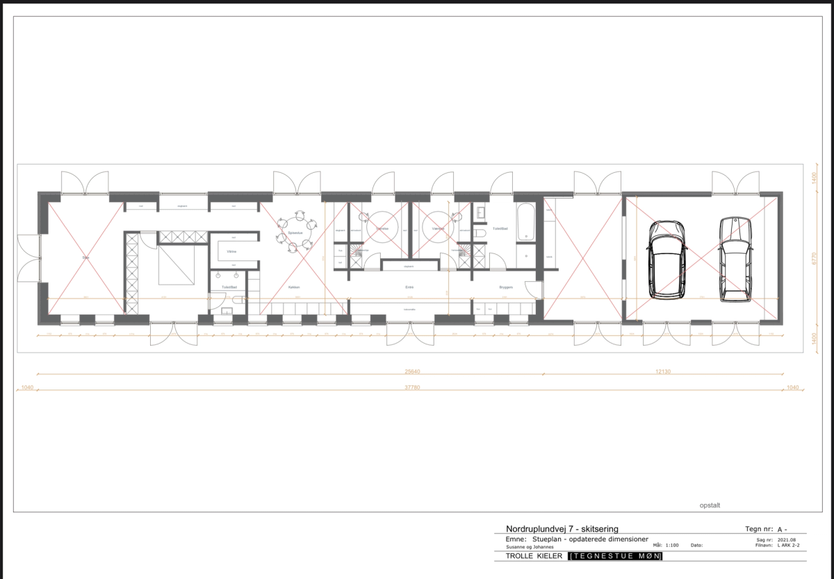 Plantegning og opstalt