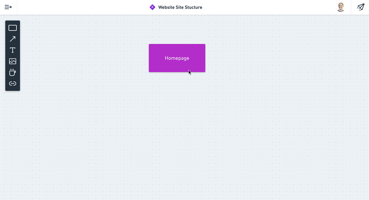 Quick Add buttons help you create hierarchical diagrams extremely quickly