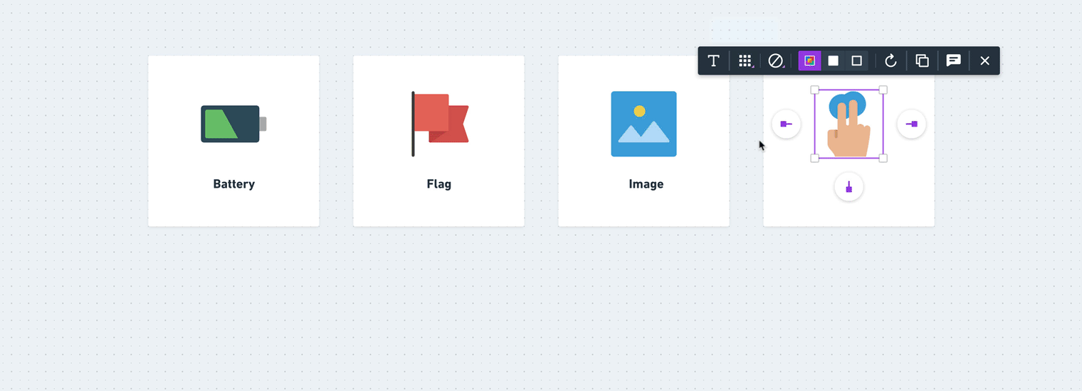 Robust set of icons that are searchable, scalable, and can be styled.