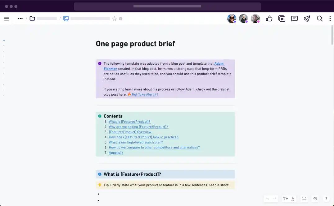 Doc Templates For Product Teams - Whimsical