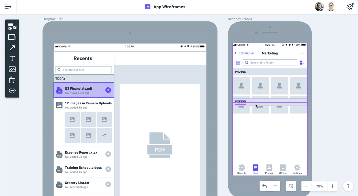 Collaborate in real-time inside the board or asynchronously via comments