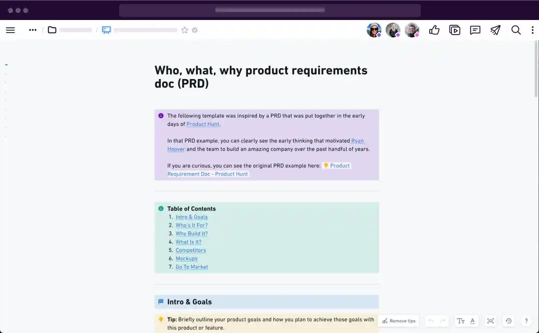Doc Templates For Product Teams - Whimsical
