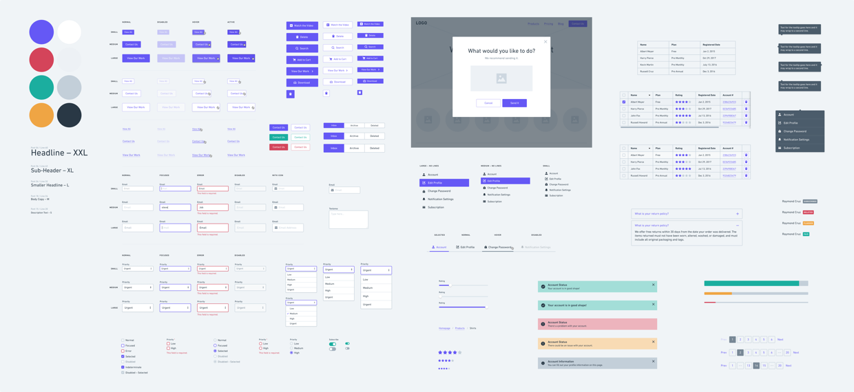 Pre-Built Design System for Wireframing