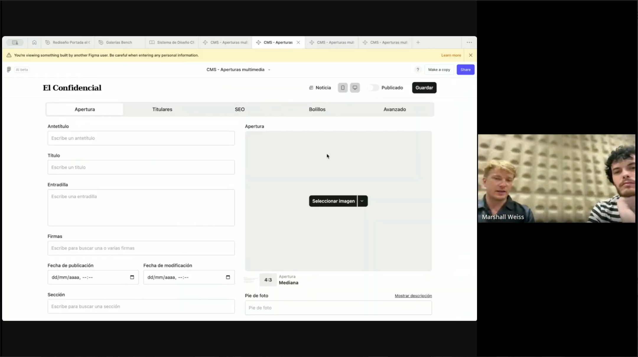 User interviews and testing