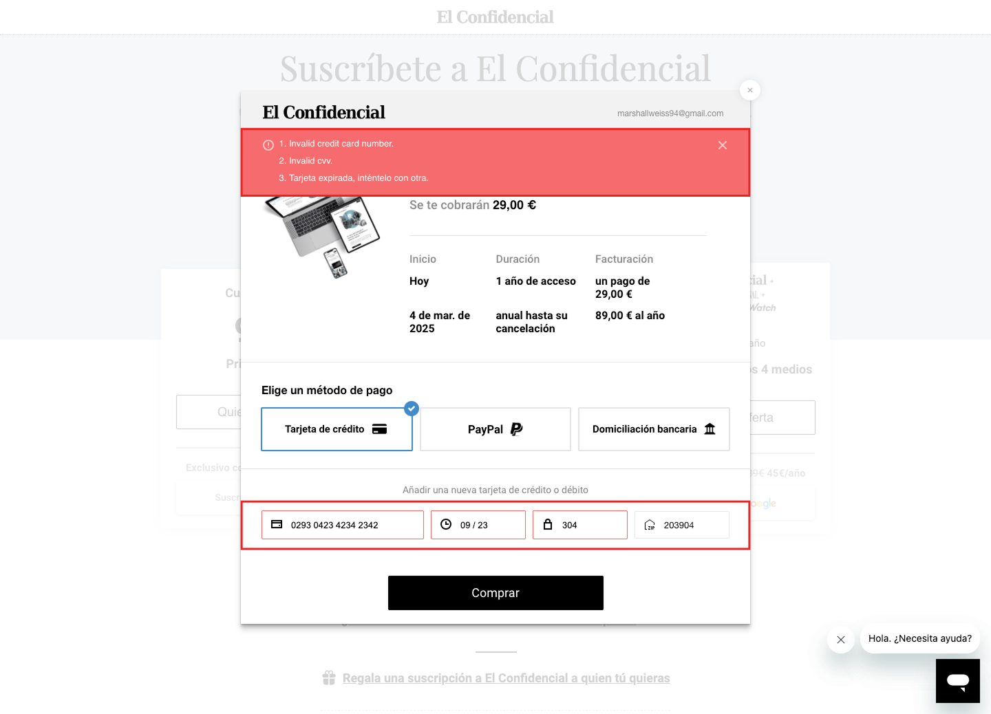 Incorrectly displayed error states