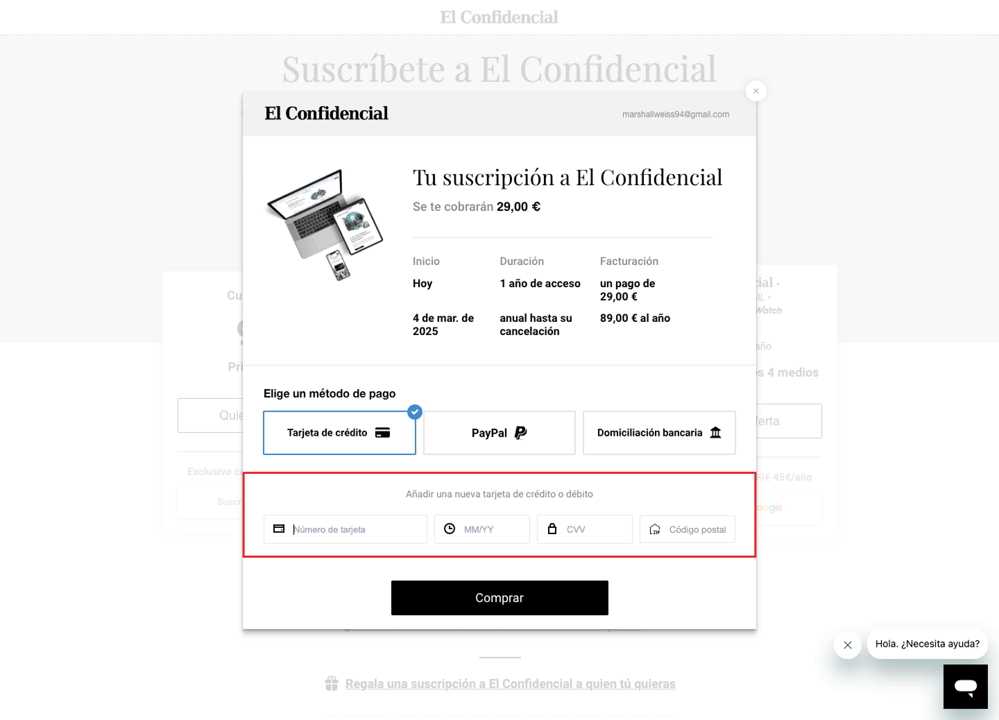 Inconsistent credit card fields