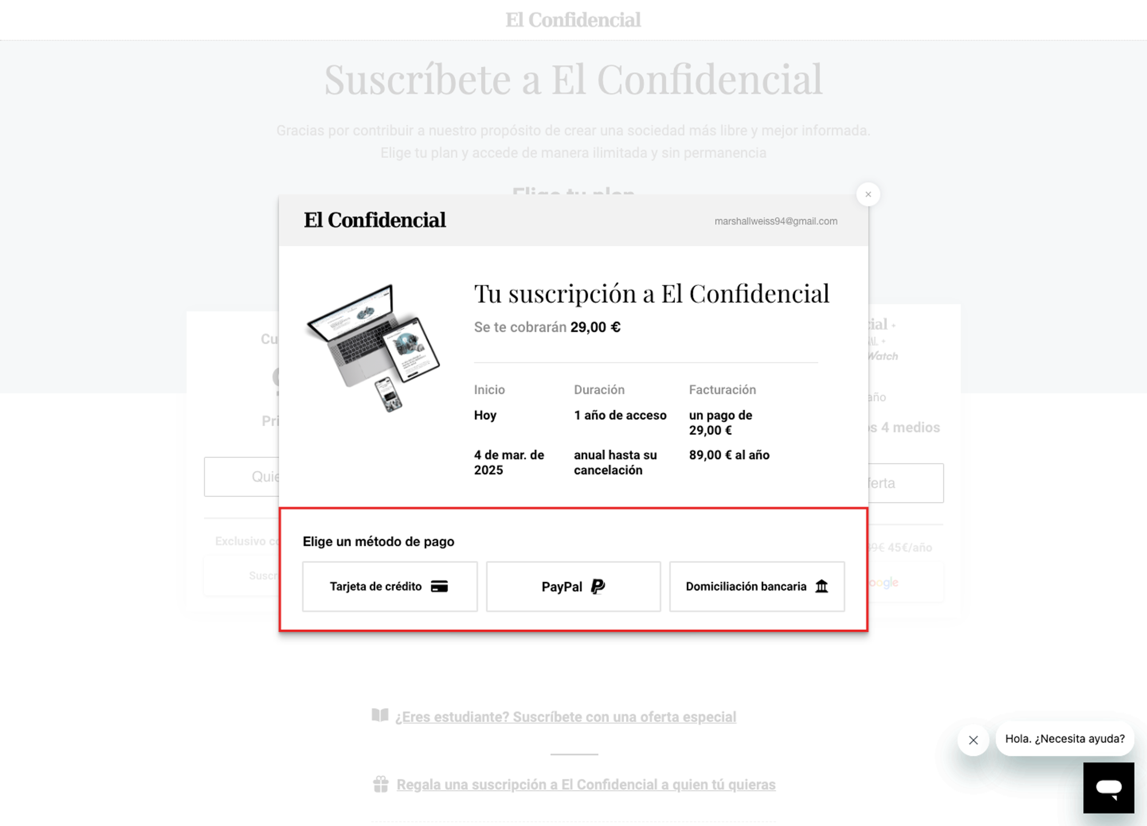 No default payment method