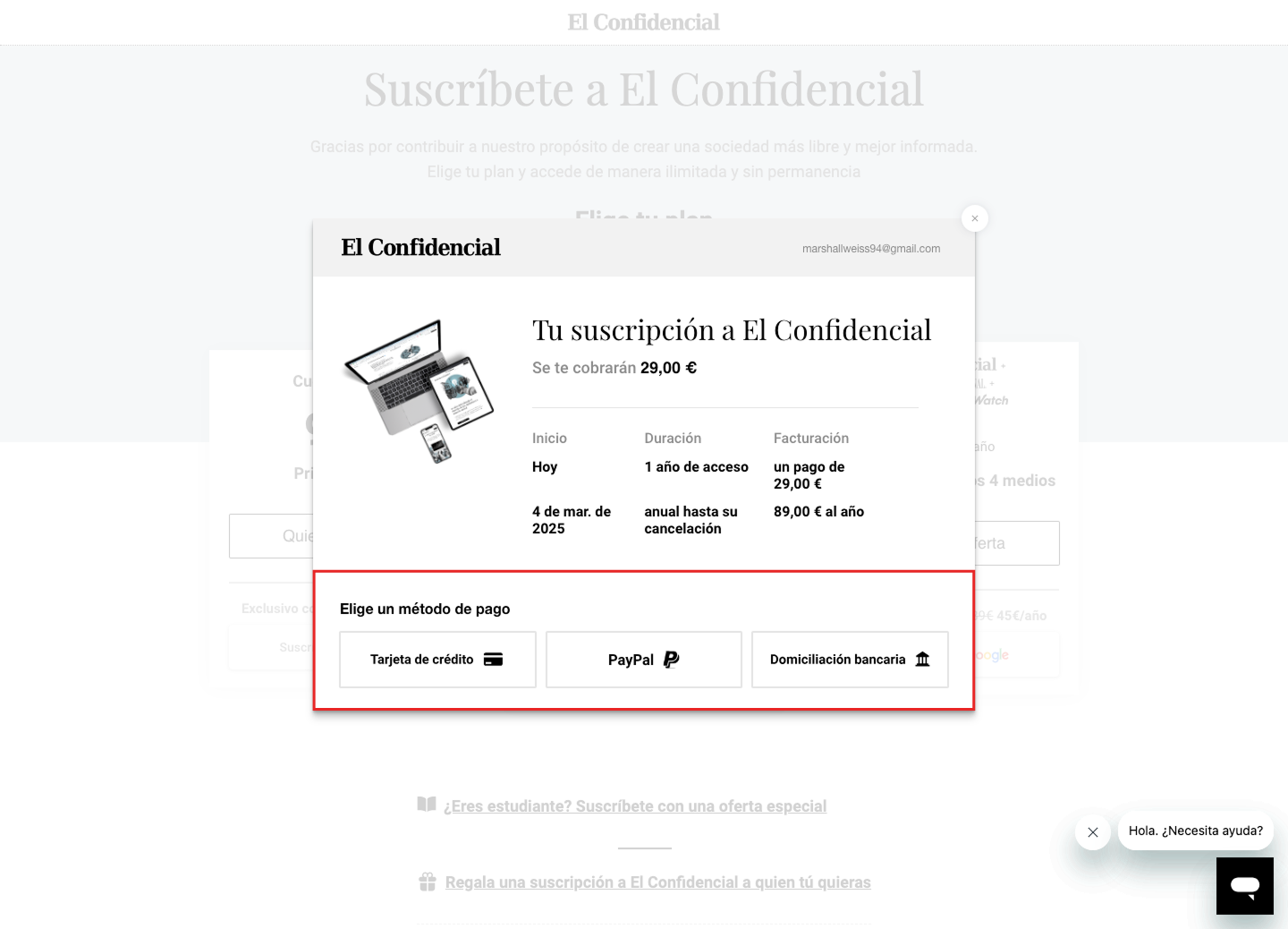 No default payment method