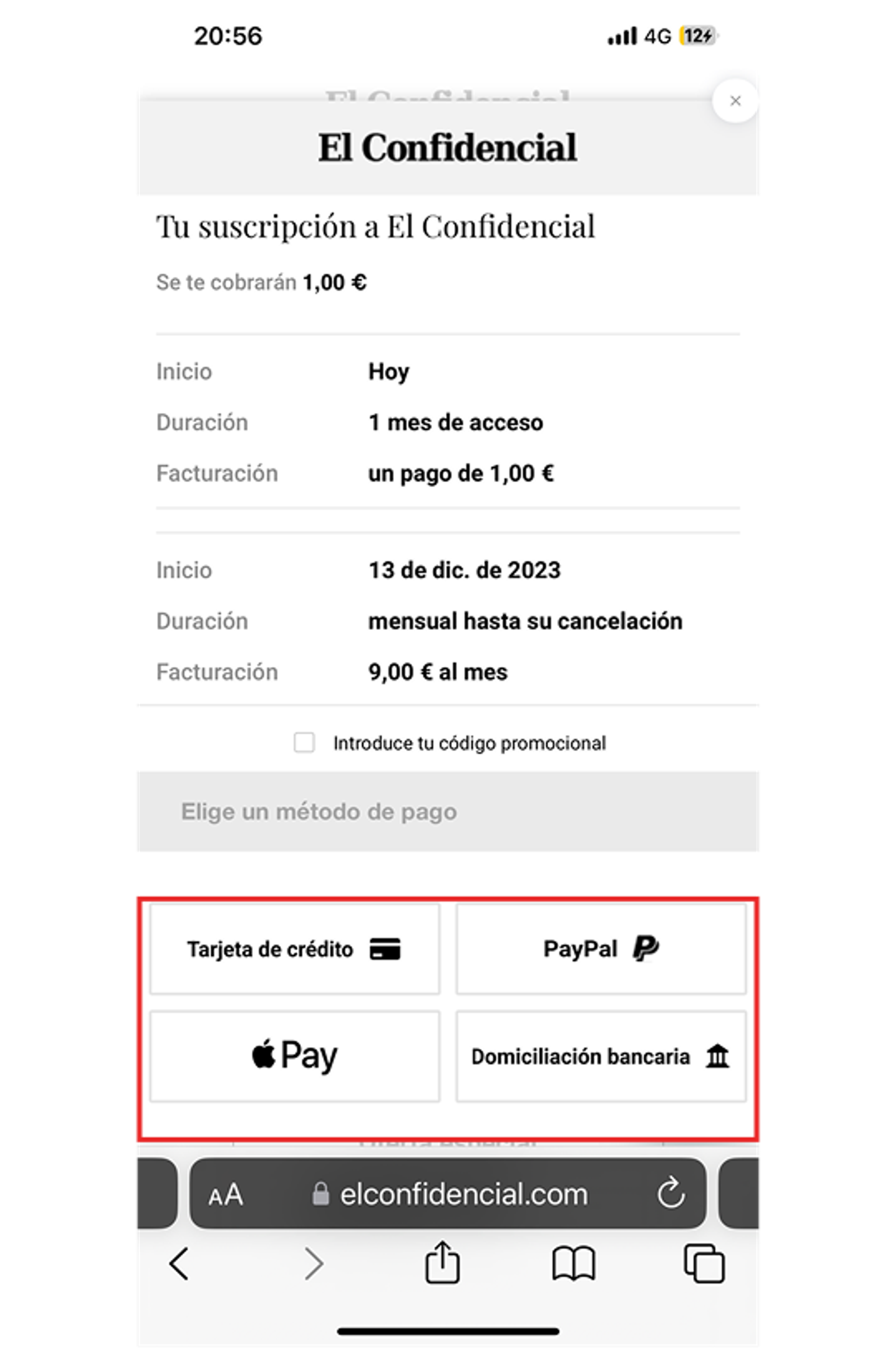 No default payment method adds an extra step