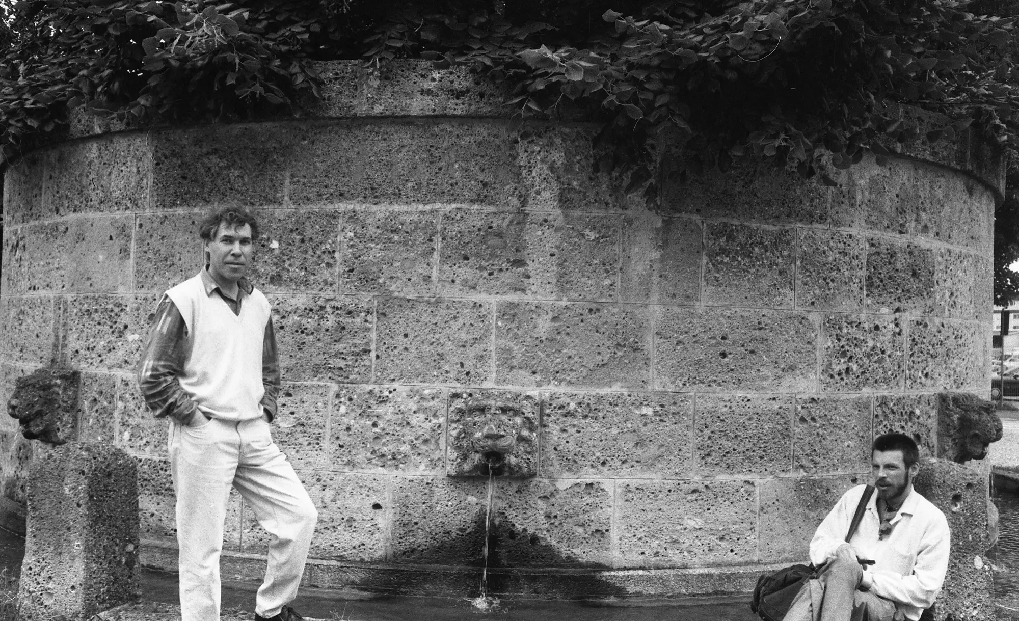 Vasiliy Ryabchenko and Alexander Lisovsky during the exhibition "Out of Graphics", Odesa, Ukraine